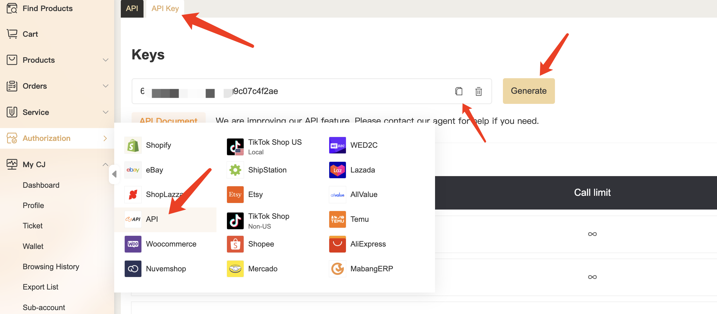 How to get Api Key